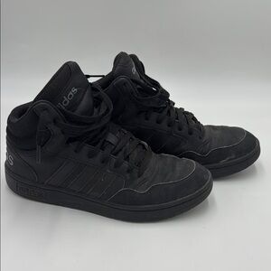Adidas Men's Hoops 2.0 Mid FV7229 Basketball Shoes Size 9 BLACK